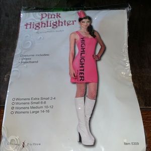 pink highlighter halloween costume size m or small